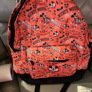 Disney Mickey Mouse Red and Black Backpack